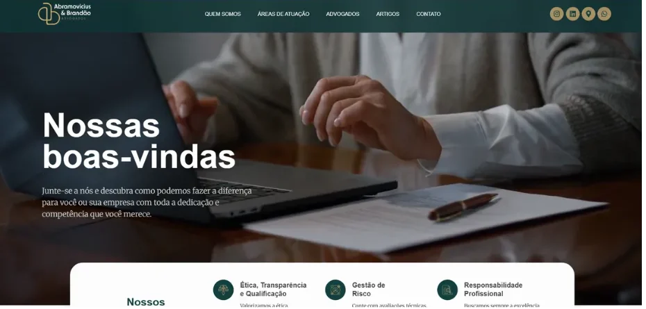 Abramovicius & Brandão - projeto web