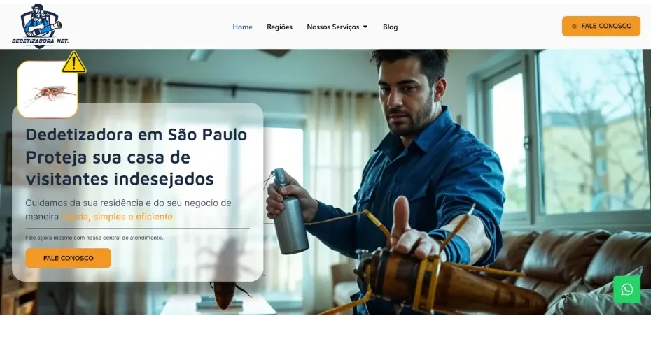 Dedetizadora Net - projeto web